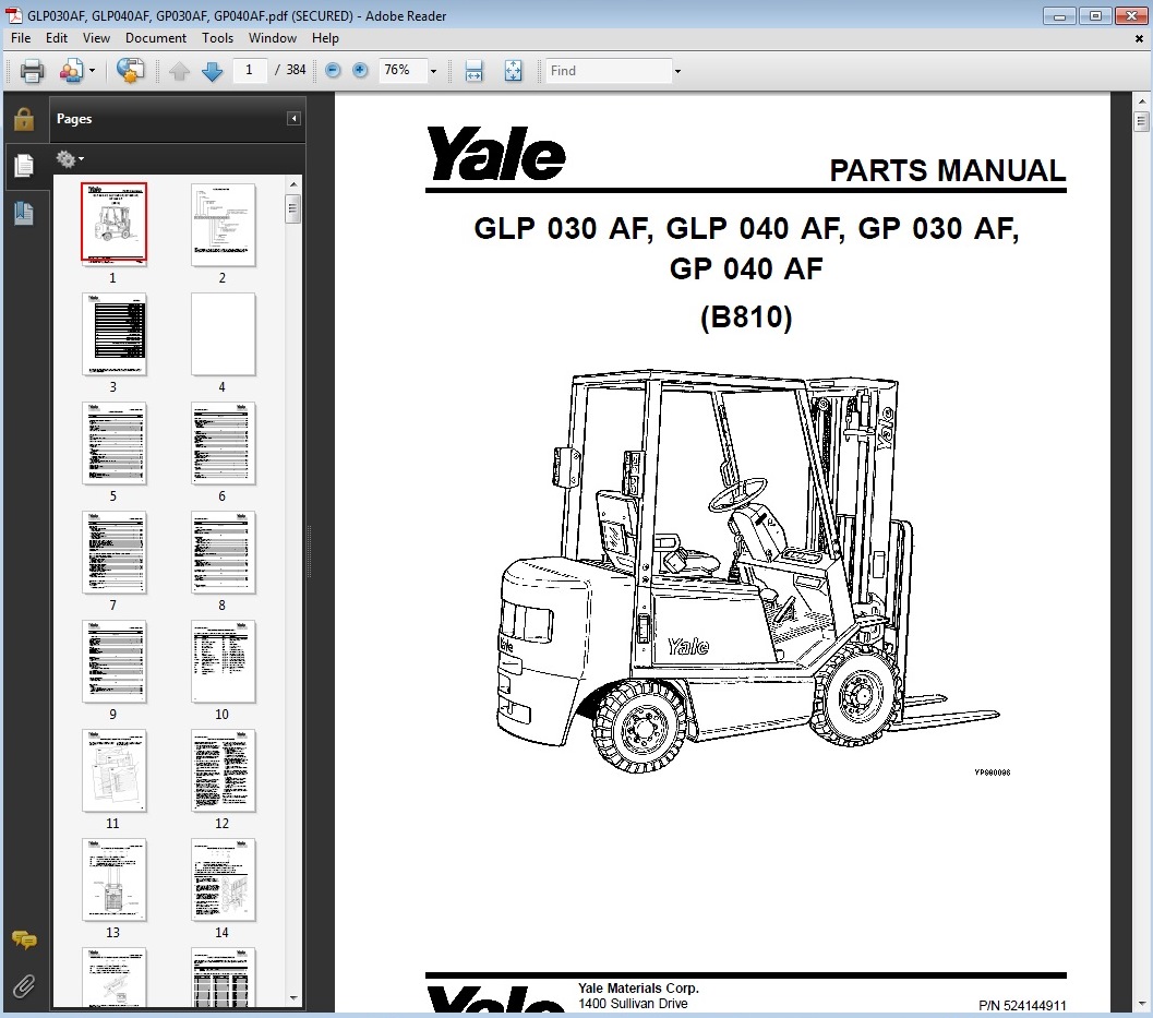 Yale Forklift Wiring Diagram Manual
